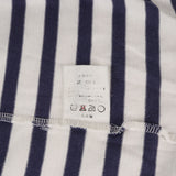 [S] A BATHING APE BAPE 00s BORDER BOAT-NECK LONG SLEEVE T-SHIRT WHITE NAVY
