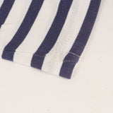[S] A BATHING APE BAPE 00s BORDER BOAT-NECK LONG SLEEVE T-SHIRT WHITE NAVY