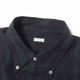 [2] A.PRESSE 24AW CHECK SILK RAYON BUTTON-DOWN DRESS SHIRT NAVY X GREEN X BLUE X RED