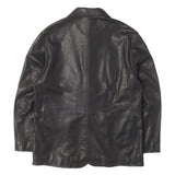 [4] AURALEE 26SS TEXTURED LAMB LEATHER BLOUSON BLACK
