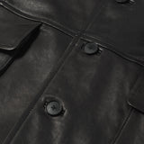 [4] AURALEE 26SS TEXTURED LAMB LEATHER BLOUSON BLACK