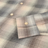 [3] AURALEE 24AW HERRINGBONE CHECK SUPER LIGHT WOOL SHIRT BEIGE BLUE CHECK