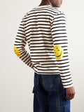 [M] Kapital Smiley Elbow Striped L/S Tee T Shirt