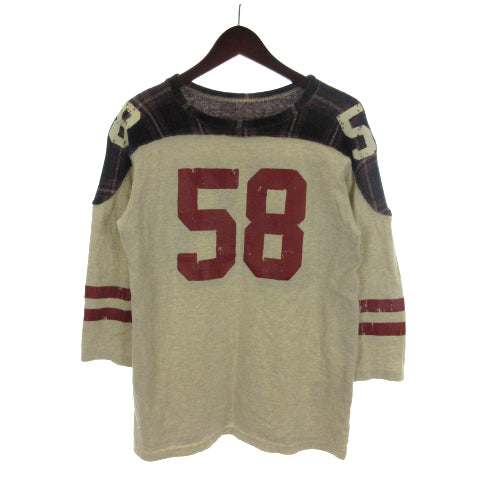 [M] Kapital Plaid 3/4 Sleeve Football Tee Shirt Jersey