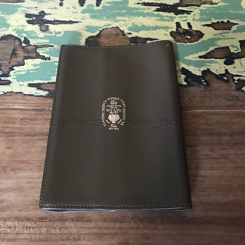 WTaps x Rock Steady x Porter Leather Book Cover Brown