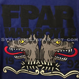 [L] (Offers OK) FPAR (WTaps) Vintage Mad Goyle Wool/Leather Stadium Jacket Blue/Grey