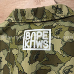 A Bathing Ape Bape x Kaws Cloud Camo Nylon Coaches Jacket Olive M