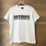 [M] A Bathing Ape Bape Vintage Bapemania Tee White