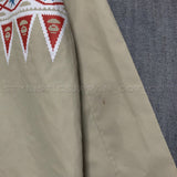 [XS] Women's! A Bathing Ape Bape General Knit Print Nylon Hooded Jacket Beige