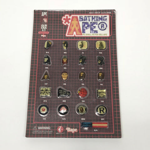 DS! A Bathing Ape Bape (Futura) Vintage Pin Badge Set