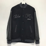 OFFERS OK! [L/XL] Futura Laboratories Pointman Wool / Leather Varsity Jacket Black