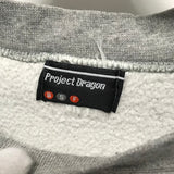 OFFERS OK! [L] Project Dragon Vintage Embroidered Crewneck Sweatshirt Grey