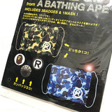 DS! A Bathing Ape Bape Vintage ABC Camo Mask + Pin Badge Set