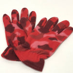 A Bathing Ape Bape Color Camo Fleece Gloves Red