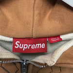 [M] Supreme Uptown New York Theme Embroidered Thermal Hoodie Brown