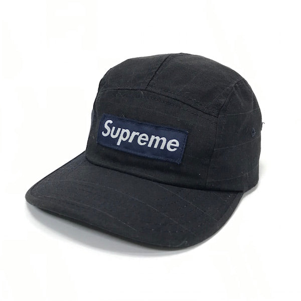 Supreme, Accessories, Supreme Leather Camp Cap Black And White