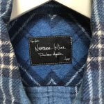 [M] Number Nine Sleeveless Flannel Shirt Blue