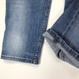 [32] Number Nine x Nano Universe Cropped Damaged Denim Jeans Indigo