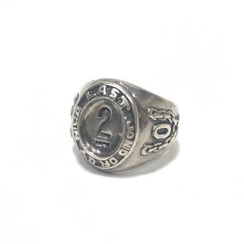A Bathing Ape Bape Vintage 90's Last Orgy 2  Silver College Ring