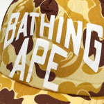 A Bathing Ape Bape Orange ABC Camo NYC Logo Mesh Trucker Cap