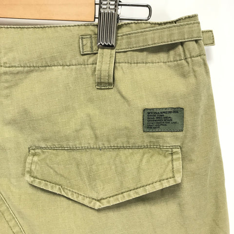 L] WTaps Jungle Chopped Ripstop Cotton Shorts Beige