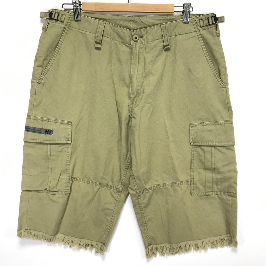 L WTaps Jungle Chopped Ripstop Cotton Shorts Beige