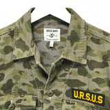 [L] A Bathing Ape Ursus Bape 1st Camo Herringbone Military S/S Shirt