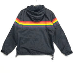 [XS] A Bathing Ape Bape Vintage Footsoldier Rainbow Nylon Hooded Jacket Black