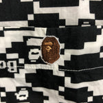 [M] A Bathing Ape Bape x Stash Vintage Pixelated S/S Shirt Black/White