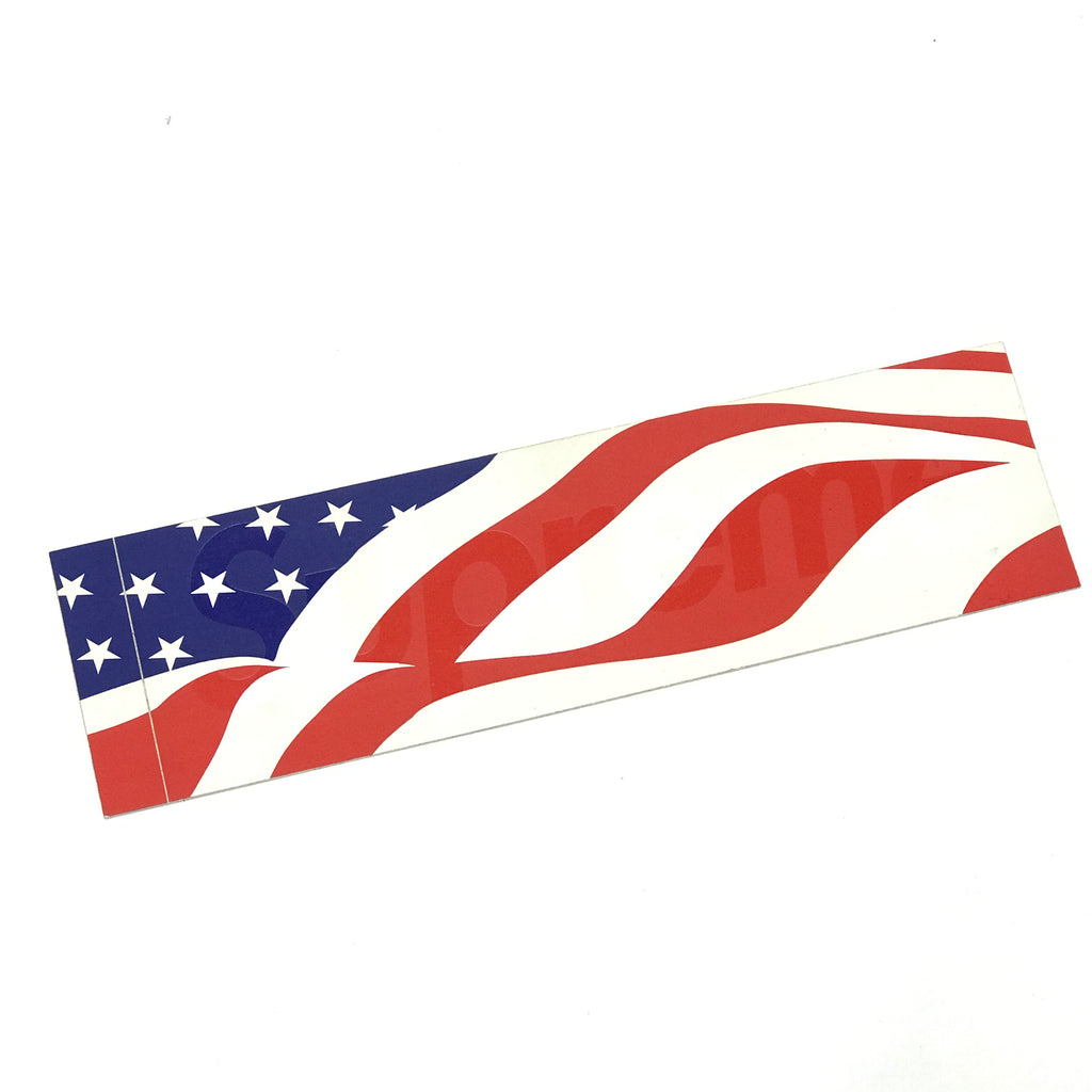 Supreme Vintage USA American Flag Home of the Brave Box Logo Sticker –