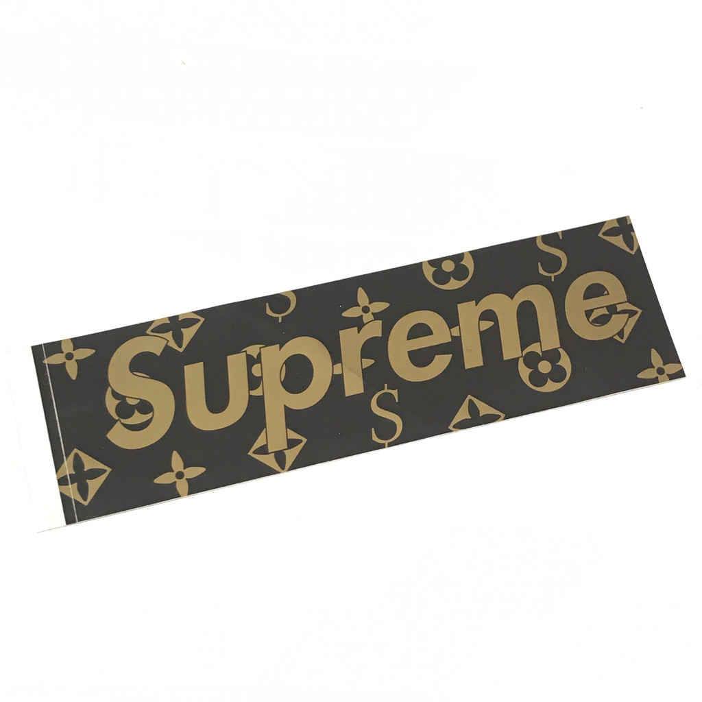 Supreme Vintage LV Monogram Cease and Desist Box Logo Sticker Brown –