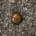 [L] Number Nine Wool Knit Shawl Collar Sweater Jacket Brown