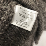 [L] Number Nine Wool Knit Shawl Collar Sweater Jacket Brown