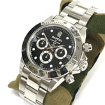 A Bathing Ape Bape Type 3 'Daytona' Bapex Watch Silver/Black