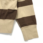 [M] A Bathing Ape Bape Crest Striped Hoodie Brown