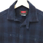 [M] Futura Laboratories Overdye Flannel Check Shirt Indigo