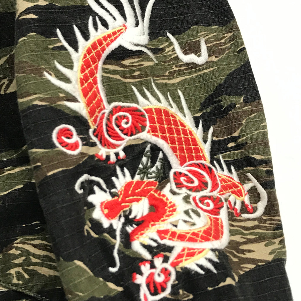 Maharishi Embroidered-Tiger Camouflage Shirt
