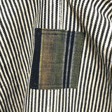 [L] Visvim ICT 16AW Sanjuro Coat Hickory Stripe Cotton Linen