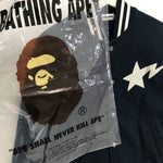 [M] A Bathing Ape Bape ASNKA Sweat Stadium Jacket Navy