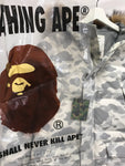 [M] A Bathing Ape Bape Reflective Camo B-3 Down Jacket