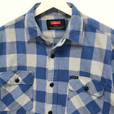 [M] Futura Laboratories Flannel Buffalo Check Shirt Blue