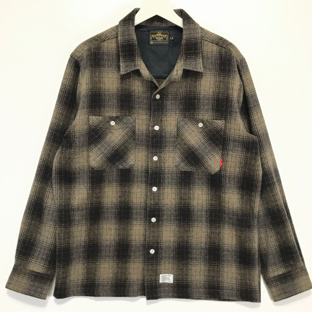 L] WTaps 07AW Wool Flannel Union L/S Shirt Brown – StylisticsJapan.com
