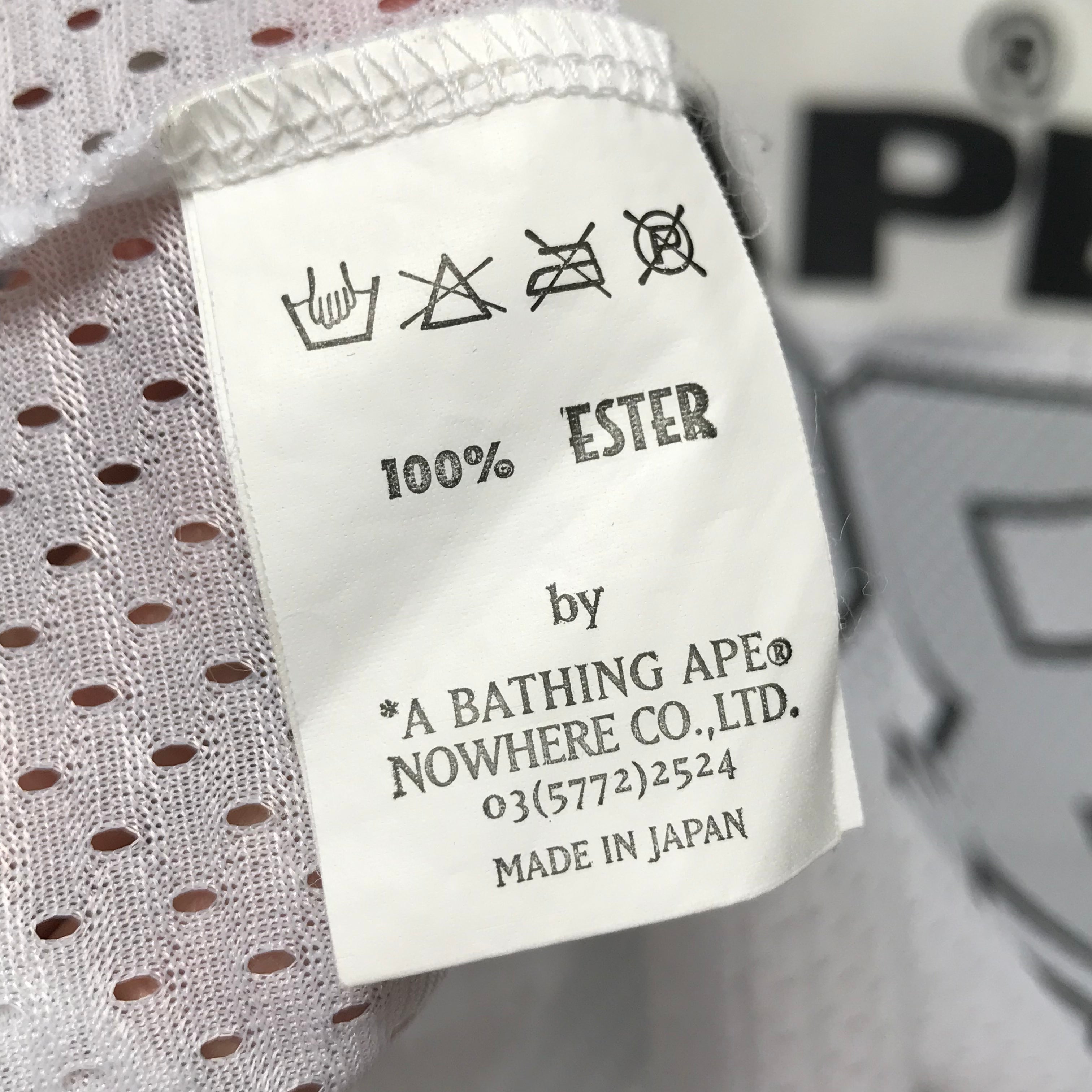 Vintage BAPE A Bathing Ape Football Jersey Made in Japan 