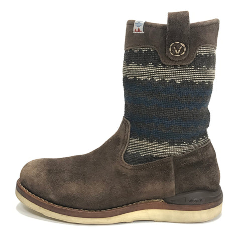 [9] Visvim 11SS Wabanaki Boots Folk Blanket Dk Brown