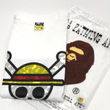 [2XL] DS! A Bathing Ape Bape One Piece Straw Hat Jolly Roger Tee Shirt