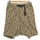 [1] Kapital Palm Tree Jacquard Belted Drop Crotch Shorts