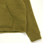 [L]  Number Nine Half Zip Fleece Pullover Hoodie Jacket Olive