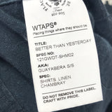 [L] WTaps 12SS Linen Guayabera S/S Shirt Navy