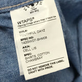 [L] WTaps 14AW Cell L/S Chambray Shirt Blue
