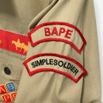 [S] A Bathing Ape Bape Vintage Scout Shirt L/S Beige
